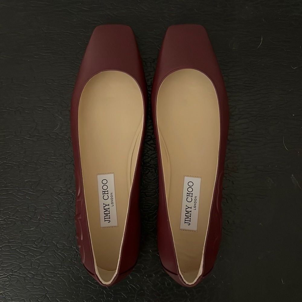 Jimmy Choo Gwenevere Flats (Bordeaux)